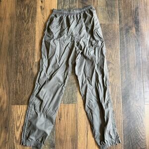 VTG 90s Windbreaker Pants Women’s S Green Lightweight Nylon Track Joggers Y2K
